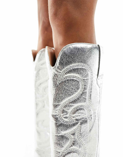 Austine Knee Boot With Western Stitching