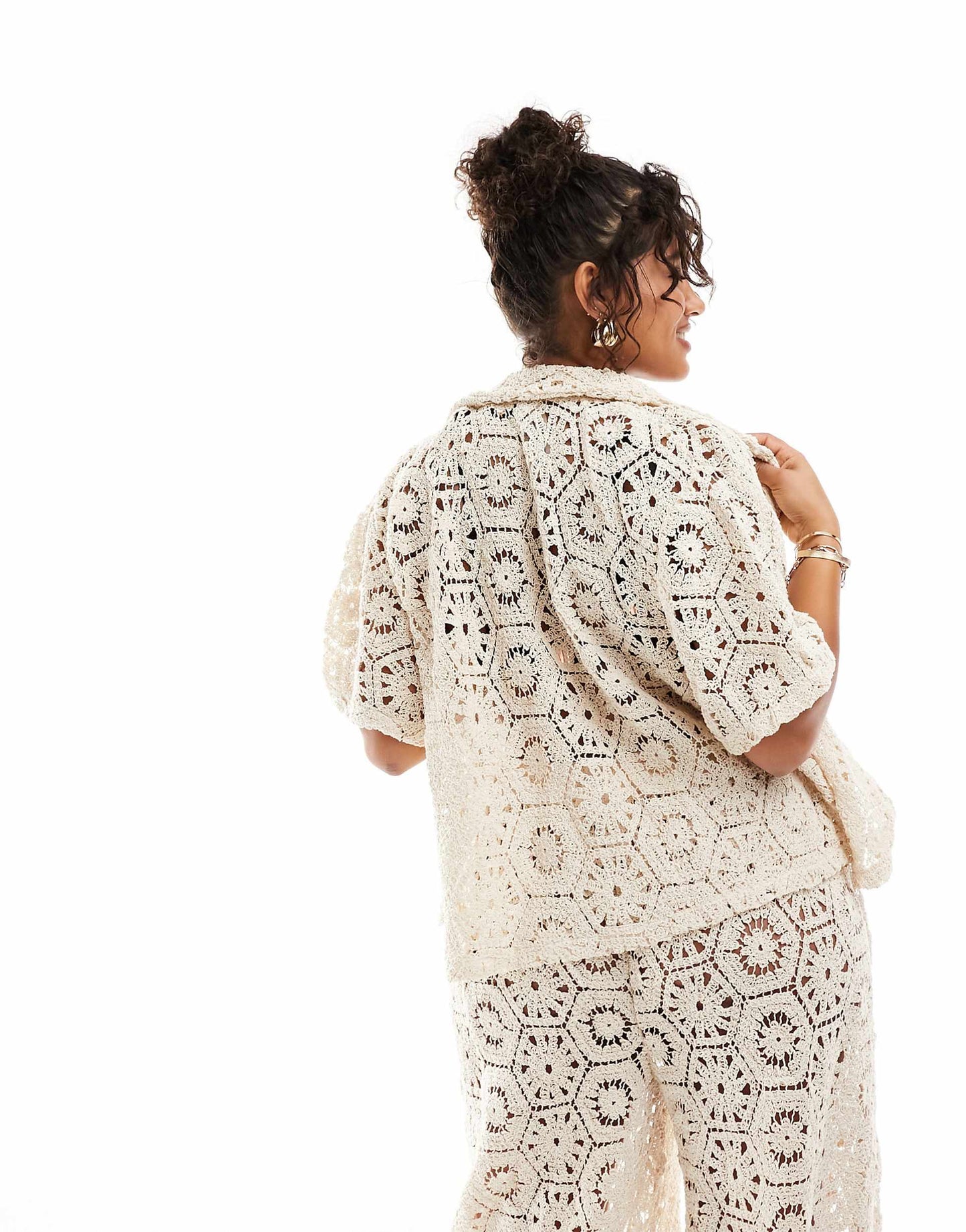 Curve Crochet Beach Shirt Co-Ord