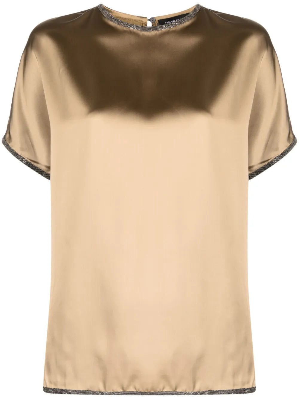 Embellished Satin T-Shirt
