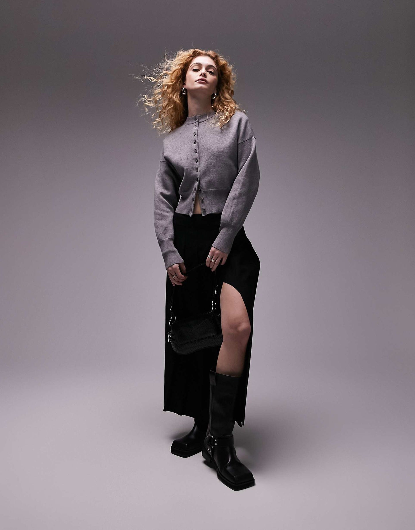 Knitted Compact Fitted Waist Cardigan