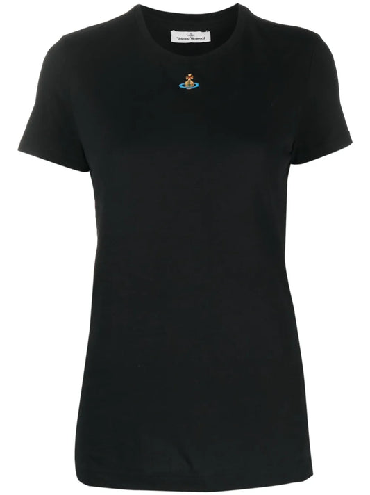Orb Logo-Embroidery Cotton T-Shirt