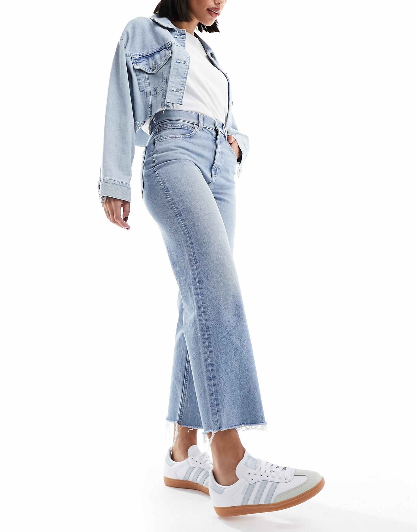 Cropped Comfort Stretch Straight Leg Jean