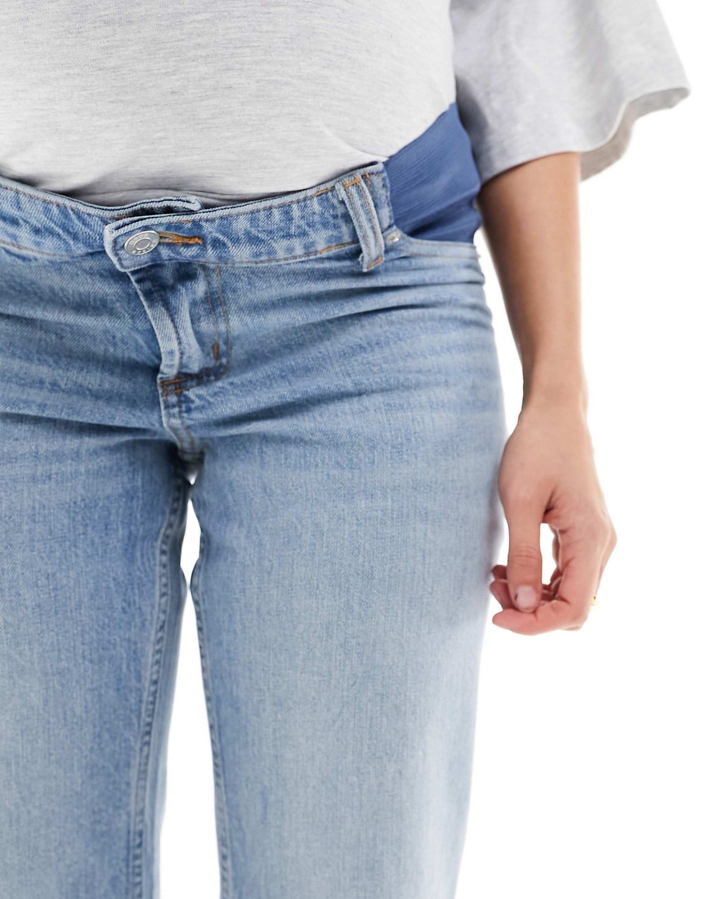 Maternity Cropped Comfort Stretch Straight Leg Jean