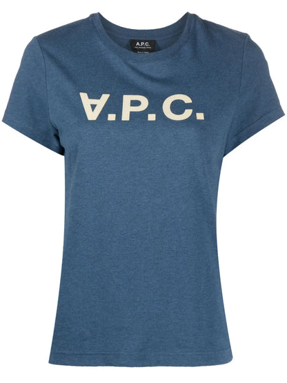 Vpc Logo-Flocked Cotton T-Shirt