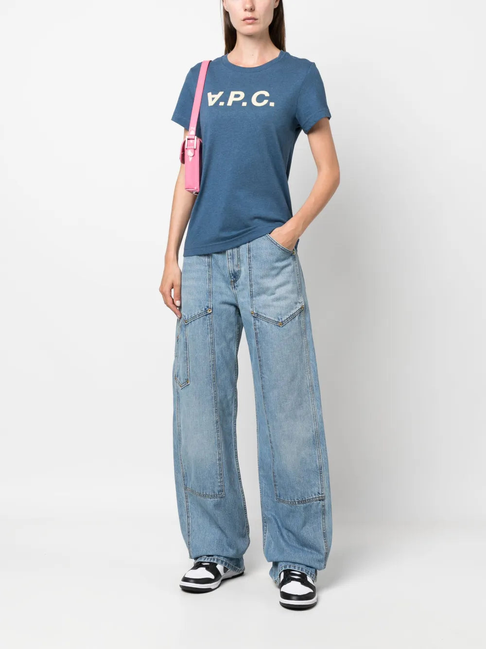 Vpc Logo-Flocked Cotton T-Shirt