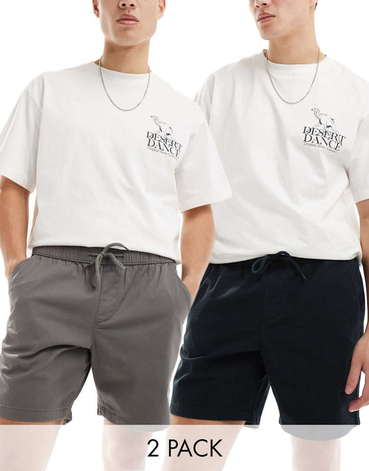 2 Pack Slim Chino Shorts