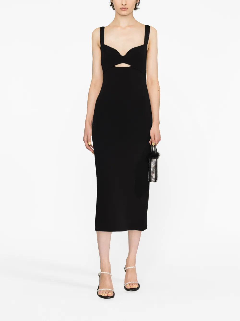 Cut-Out Knitted Midi Dress