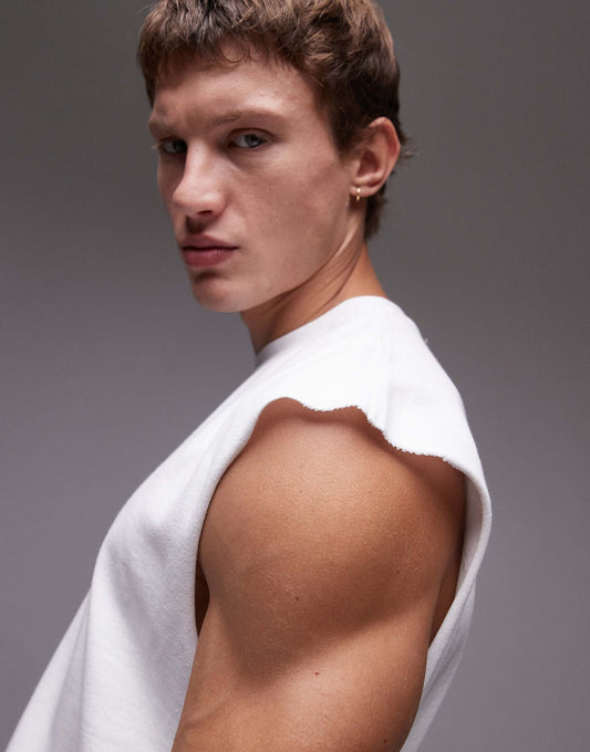 Oversized Fit Sleeveless T-Shirt