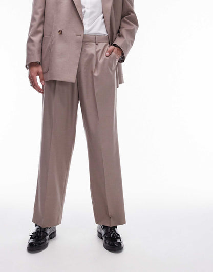 Wide Leg Suit Trousers
