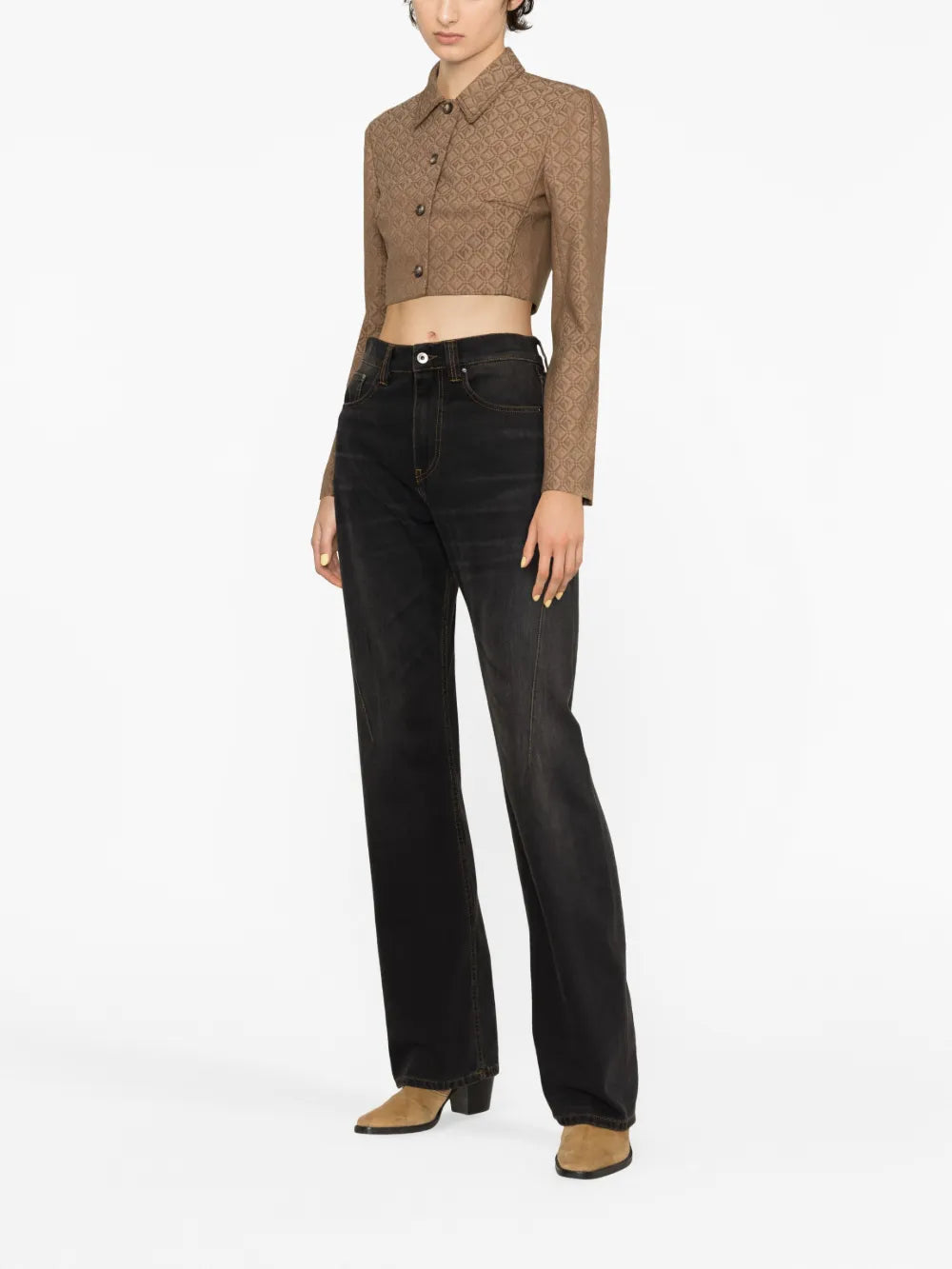 Moon Diamant Jacquard Cropped Jacket