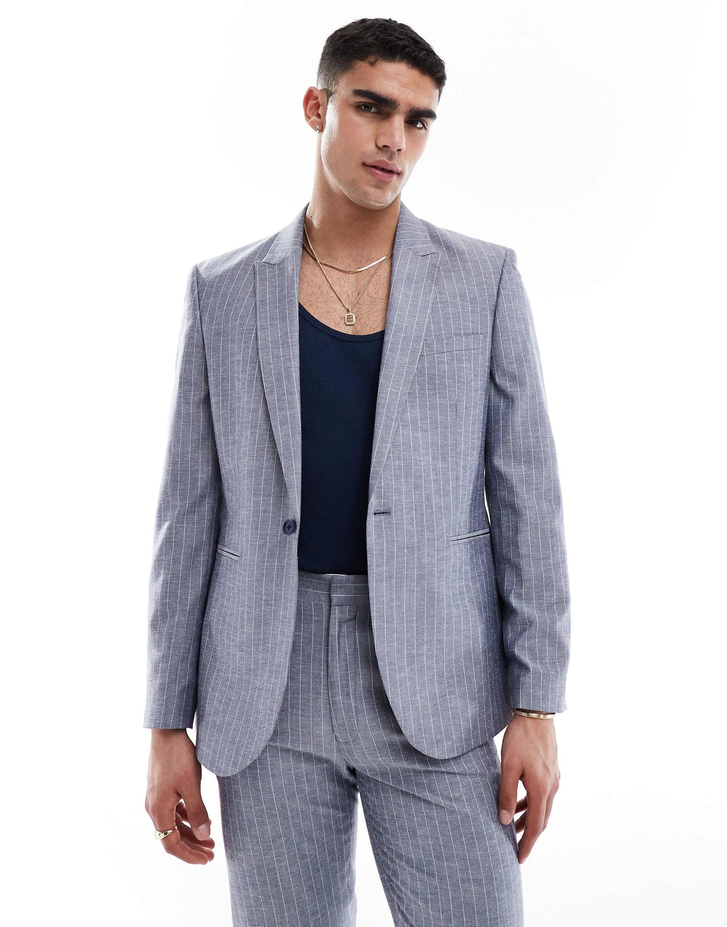 Slim Linen Mix Suit Jacket