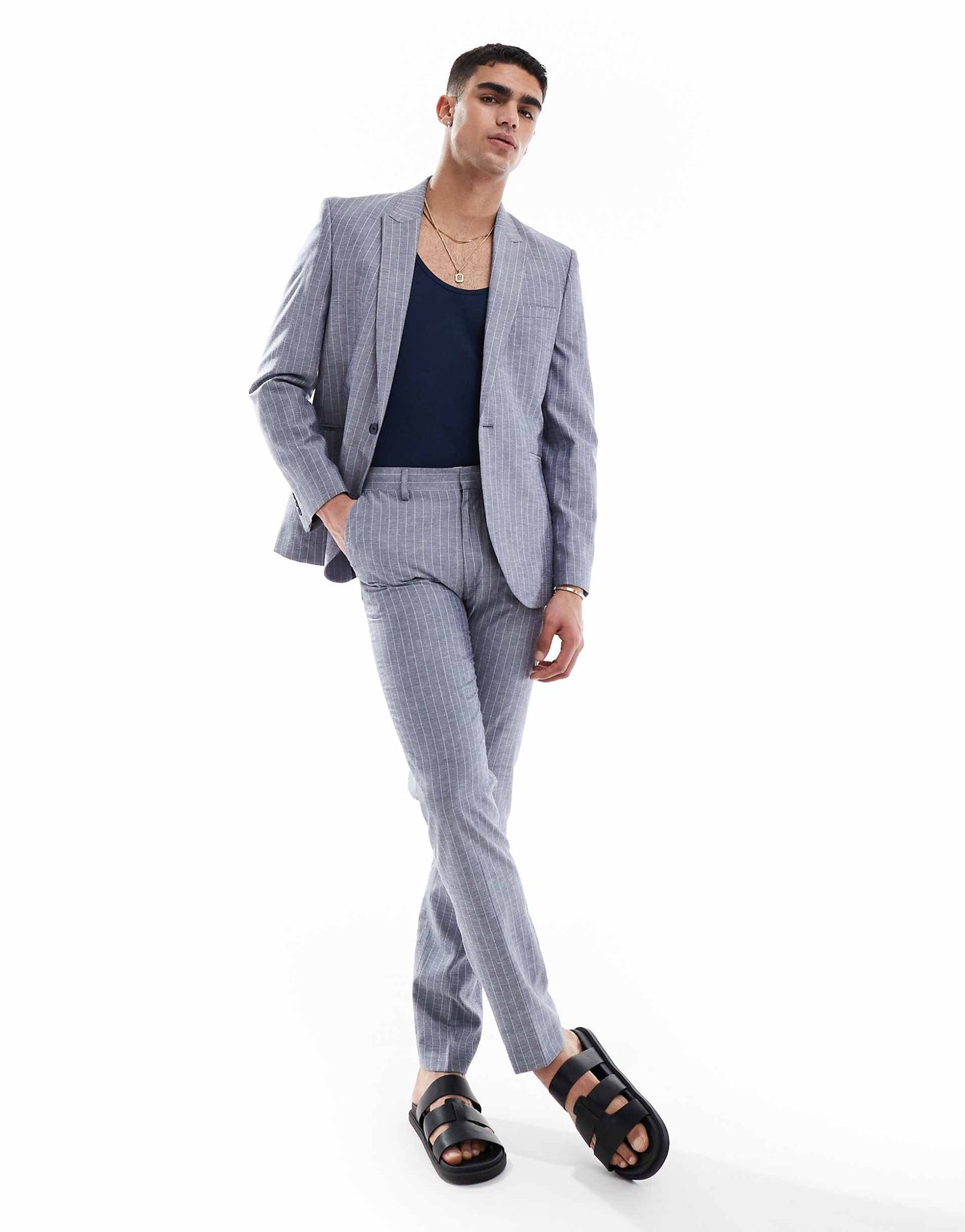 Slim Linen Mix Suit Jacket