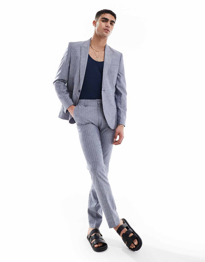 Slim Linen Mix Suit Jacket