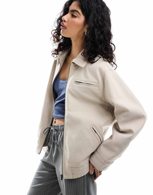 Tailored Top Collar Harrington Jacket