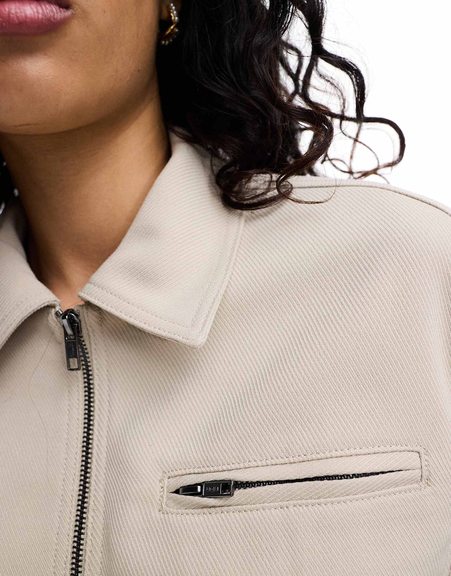 Tailored Top Collar Harrington Jacket