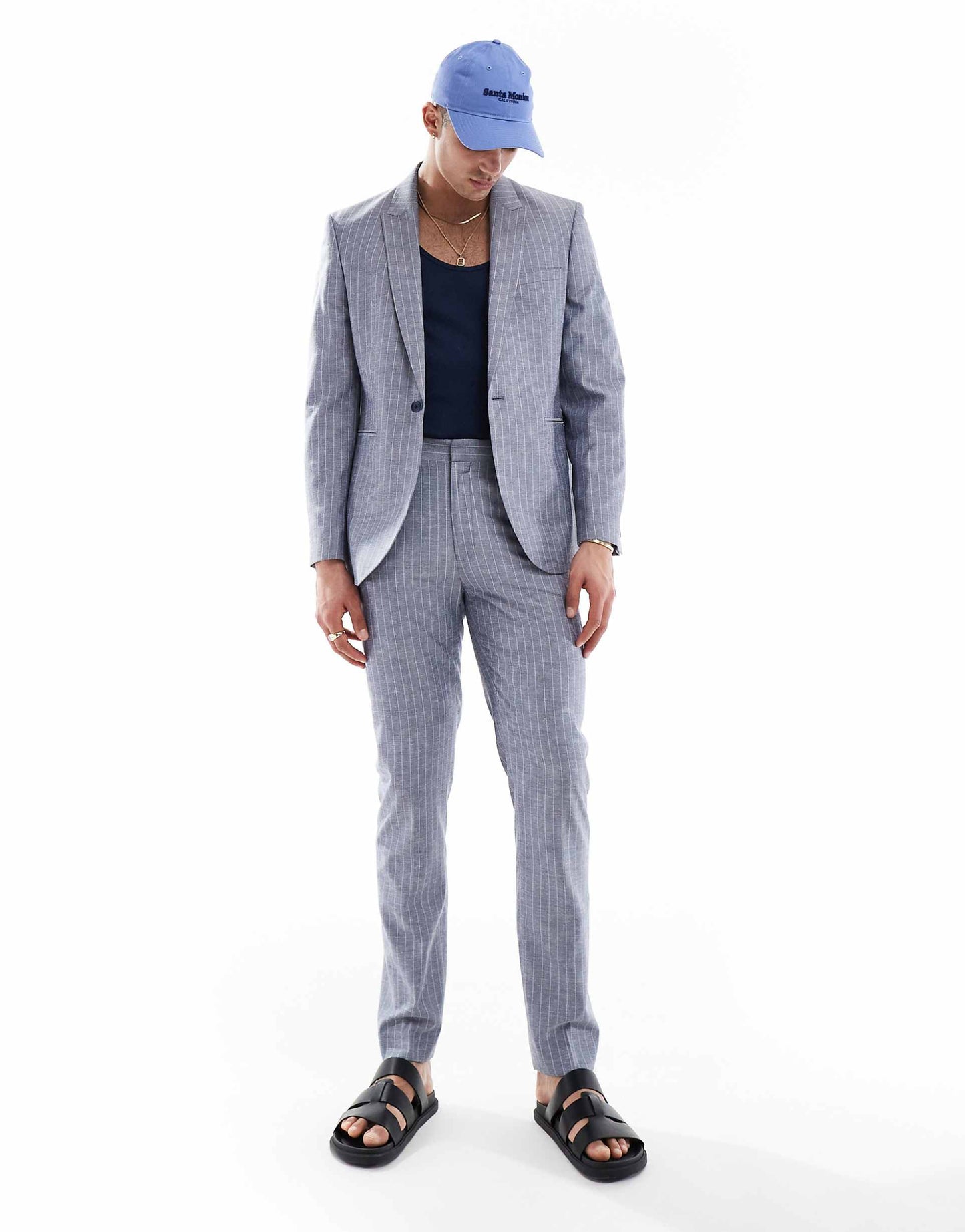 Slim Linen Mix Suit Trouser