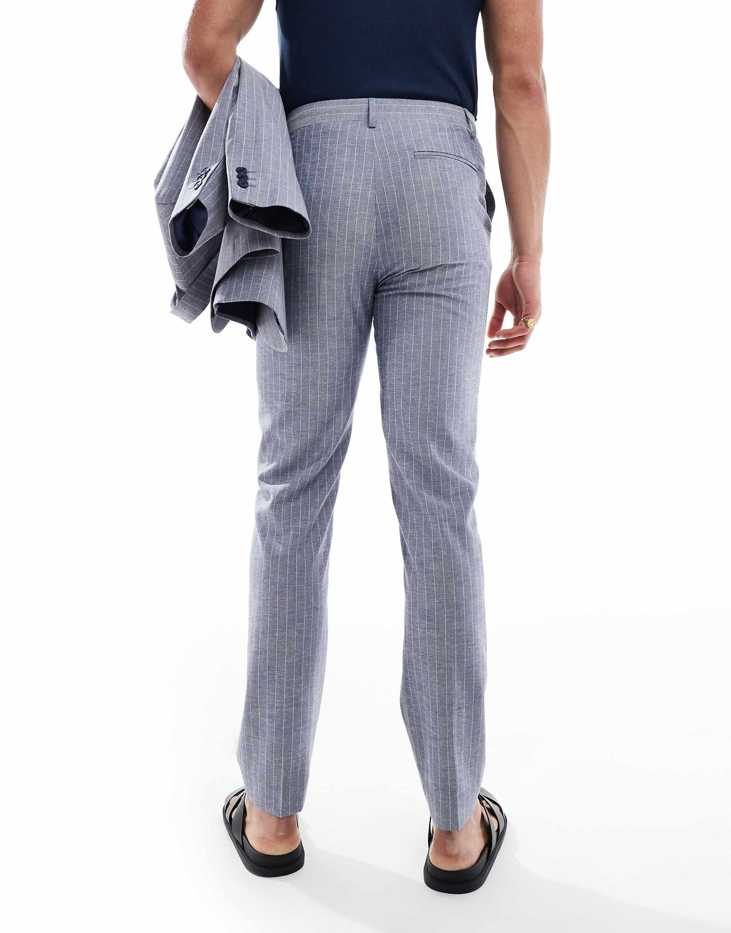 Slim Linen Mix Suit Trouser