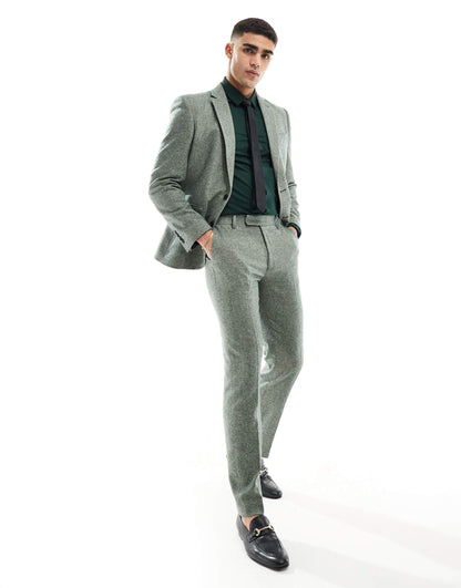 Slim Fit Wool Mix Suit Trousers