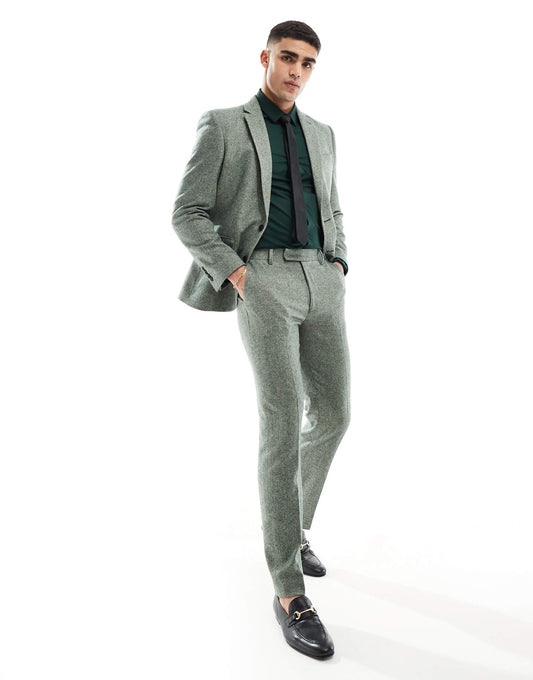 Slim Fit Wool Mix Suit Trousers