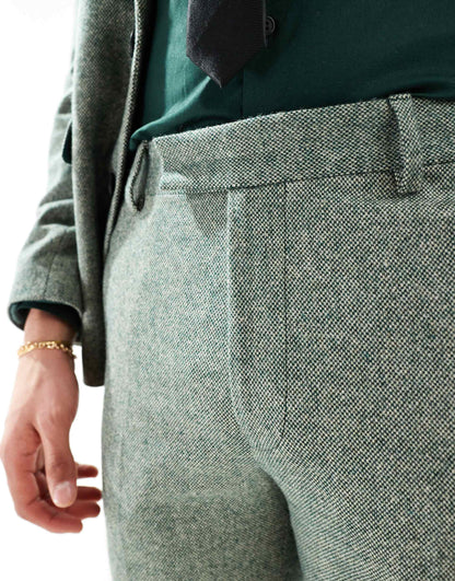 Slim Fit Wool Mix Suit Trousers