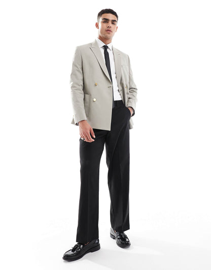 Wedding Skinny Blazer With Gold Buttons