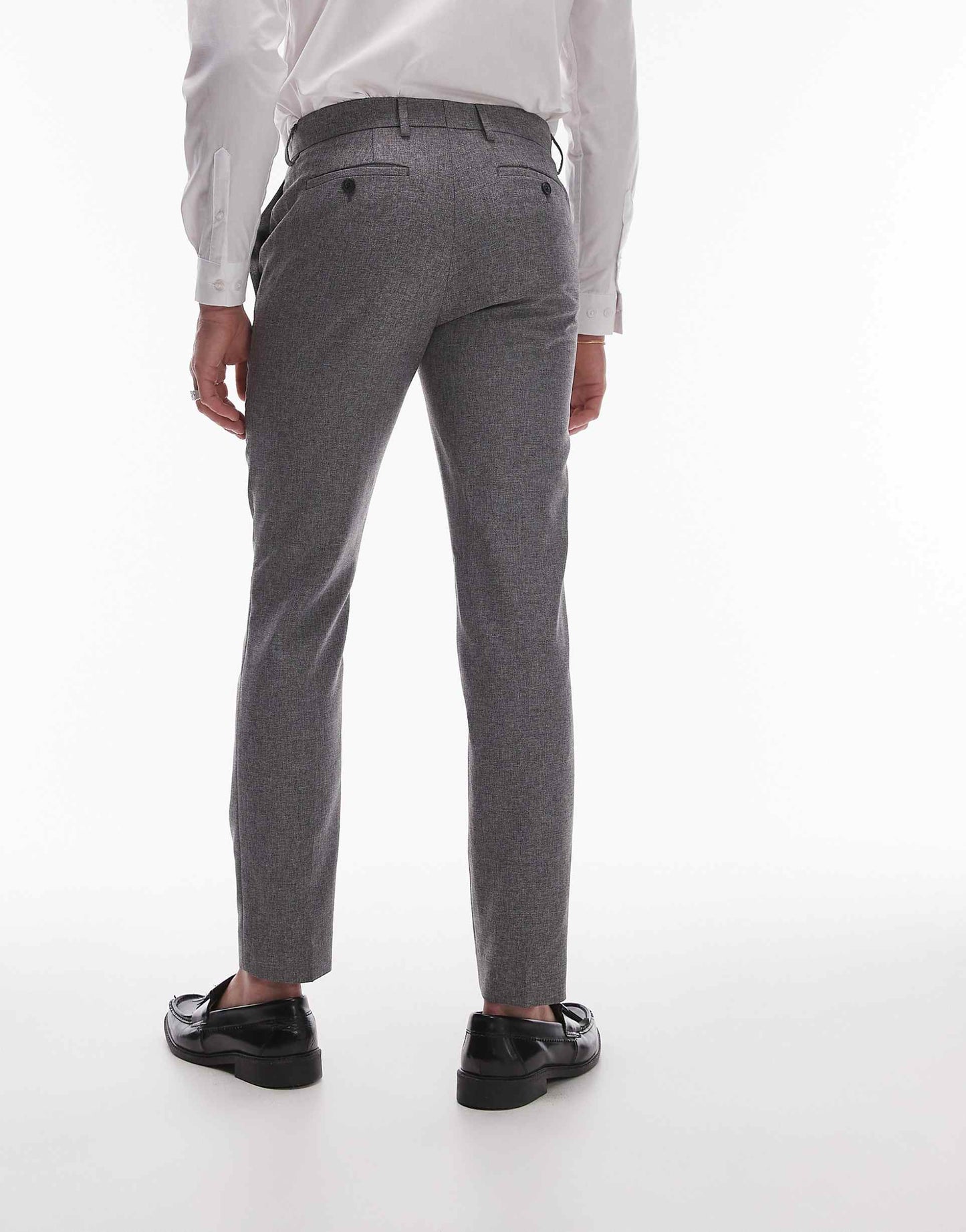 Skinny Textured Suit Trousers