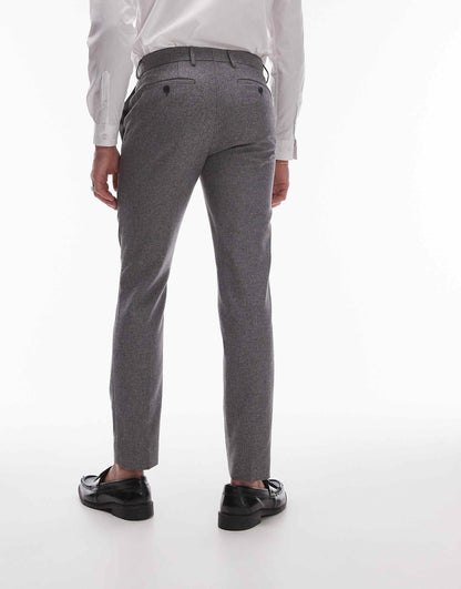 Skinny Textured Suit Trousers