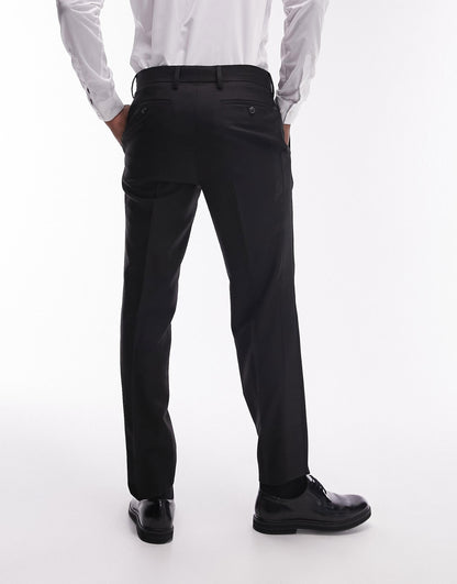 Slim Tux Suit Trousers With Tonal Sateen Side Stripe