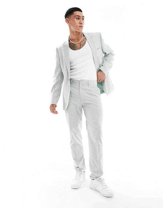 Slim Linen Mix Suit Trouser