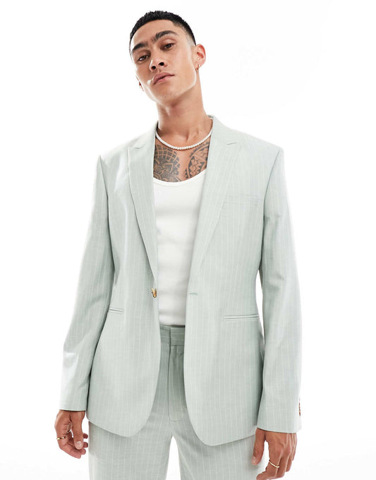 Slim Linen Mix Suit Jacket
