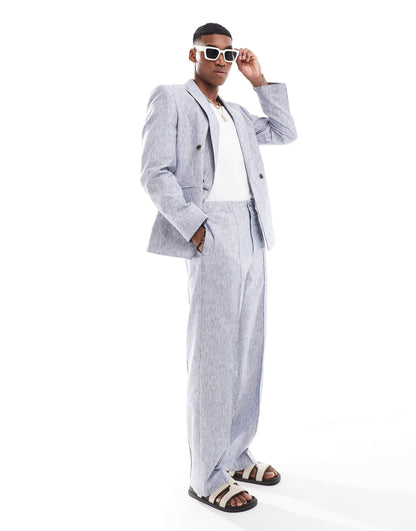 Slim Double Breasted Suit Jacket