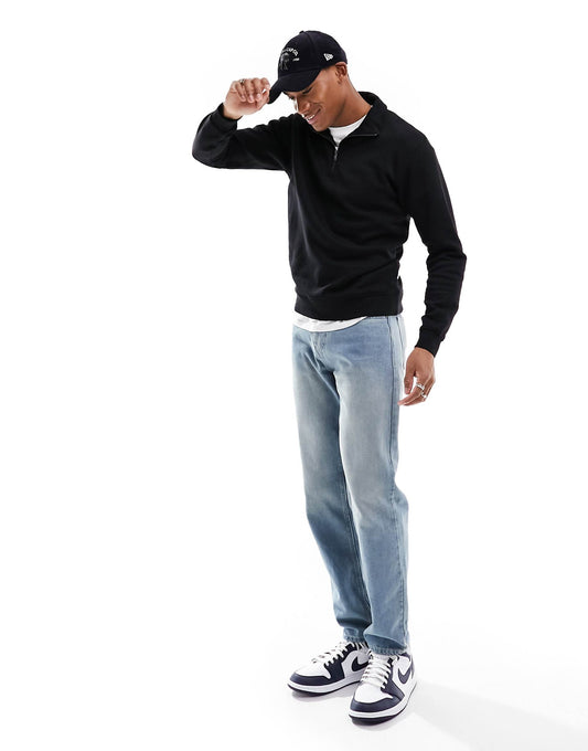 Relaxed Fit Quarter Zip Sweat