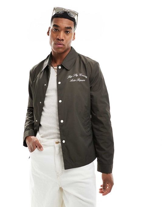 Lightweight Harrington Jacket With Back Print