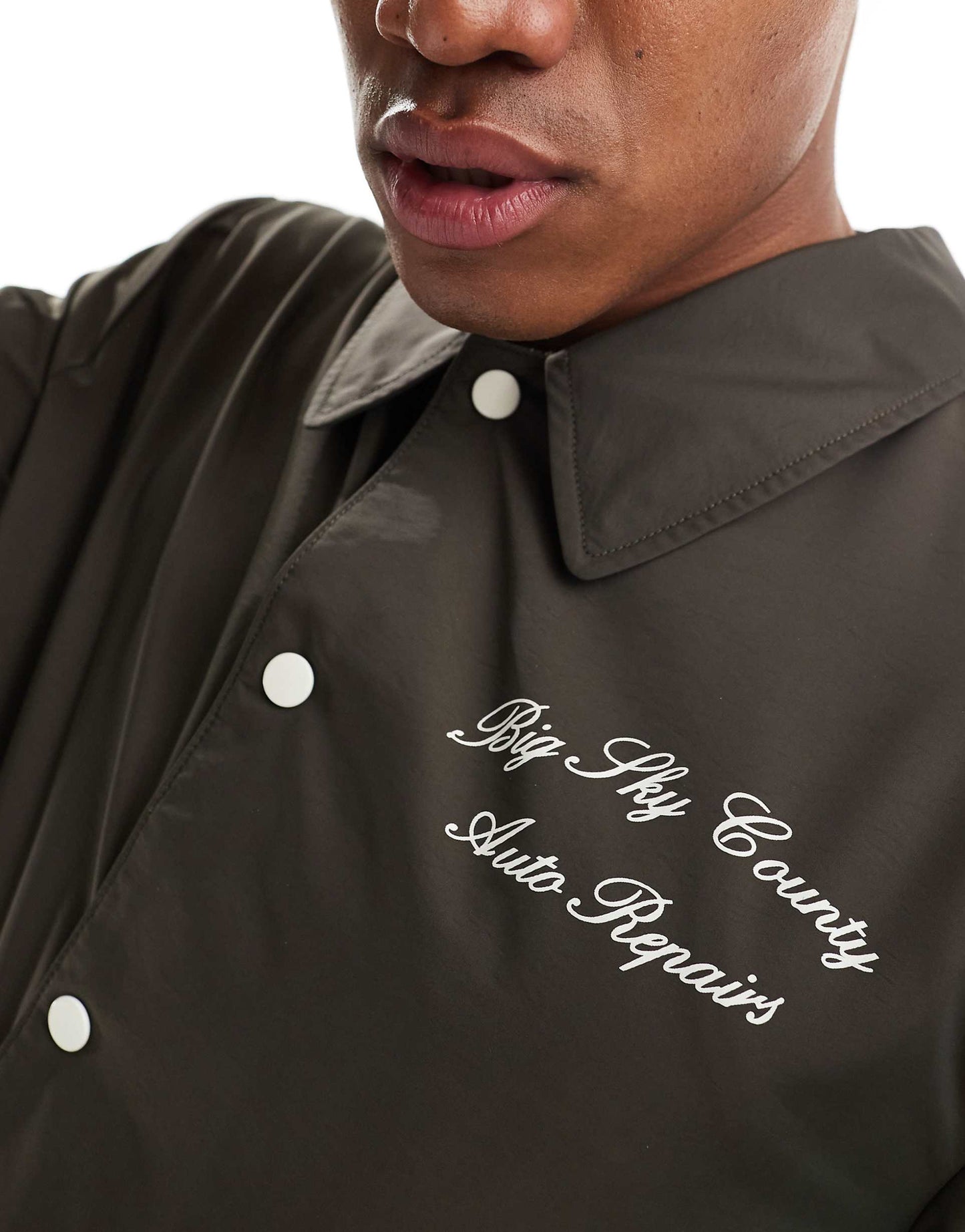 Lightweight Harrington Jacket With Back Print