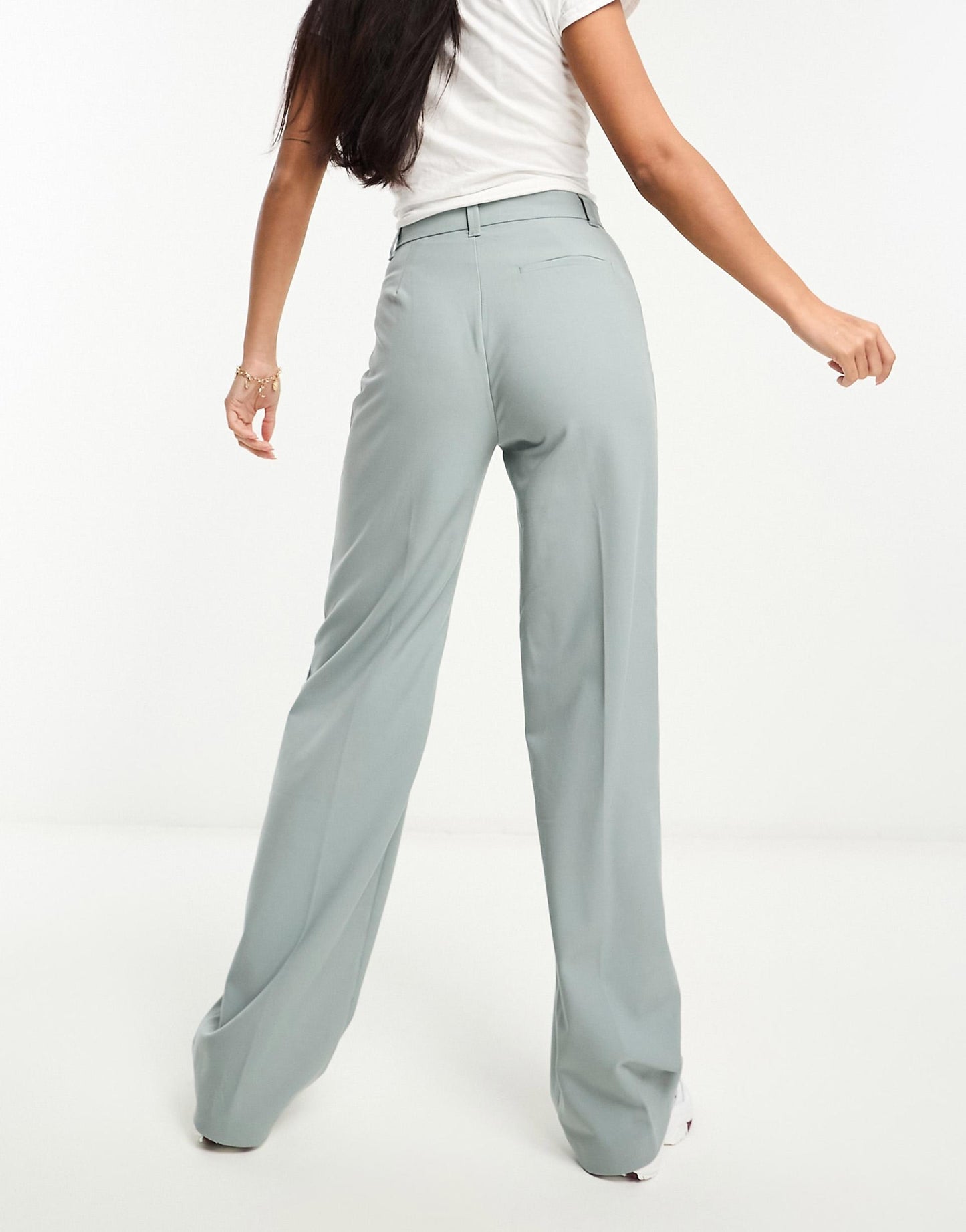 High Waisted Tailored Straight Leg Trouser