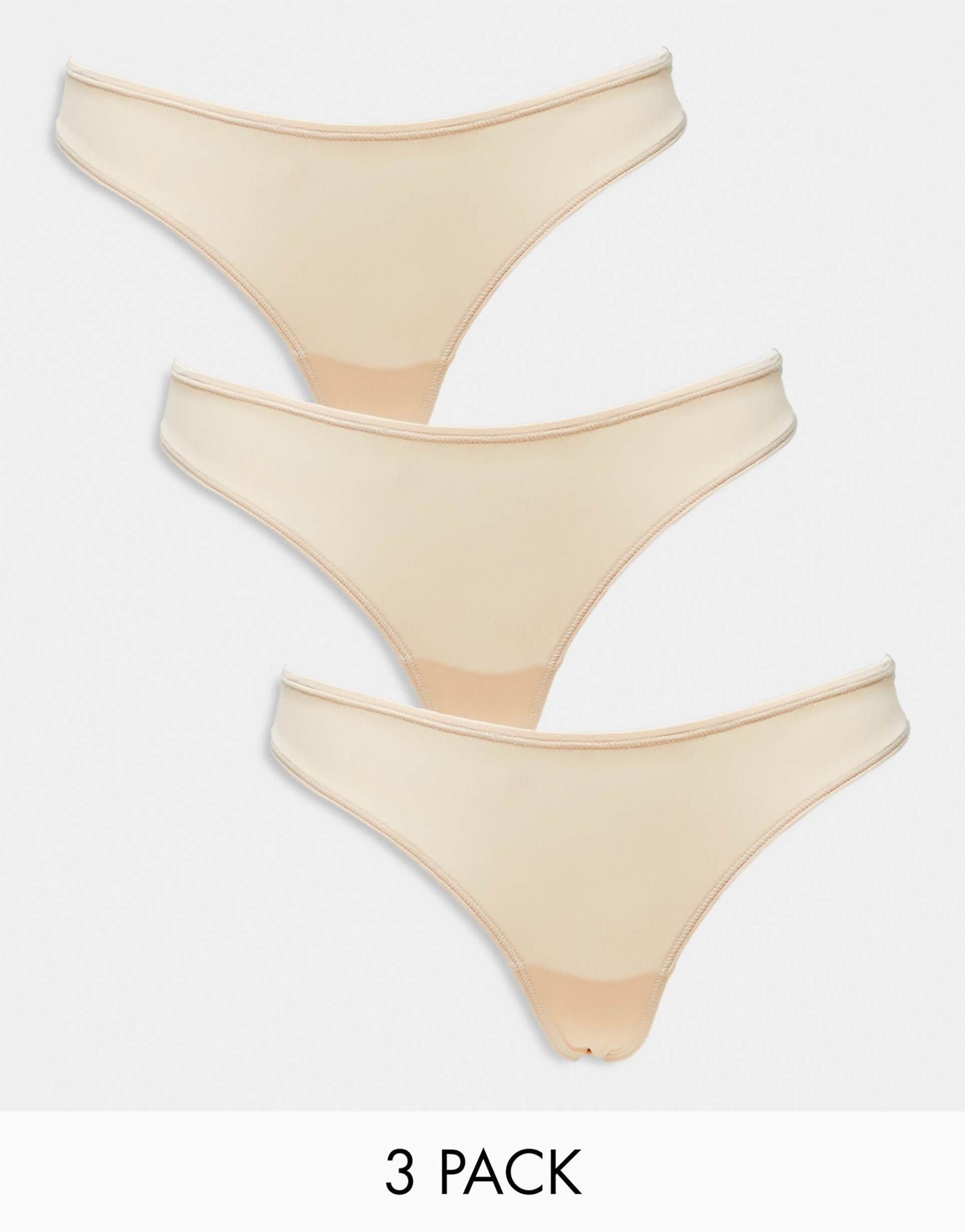 3 Pack No Vpl V Front Thong