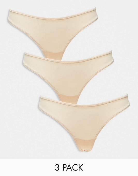 3 Pack No Vpl V Front Thong