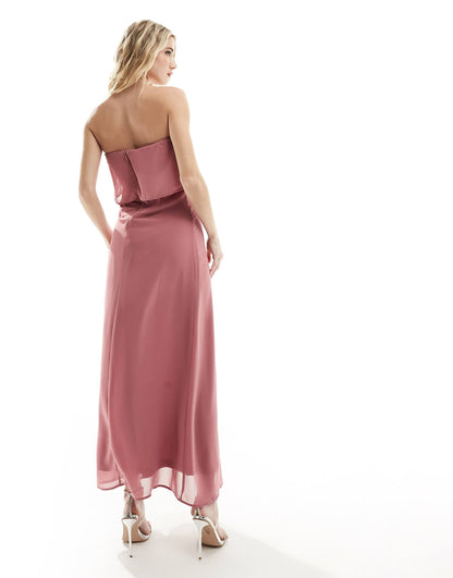 Bandeau Maxi Dress With Straps