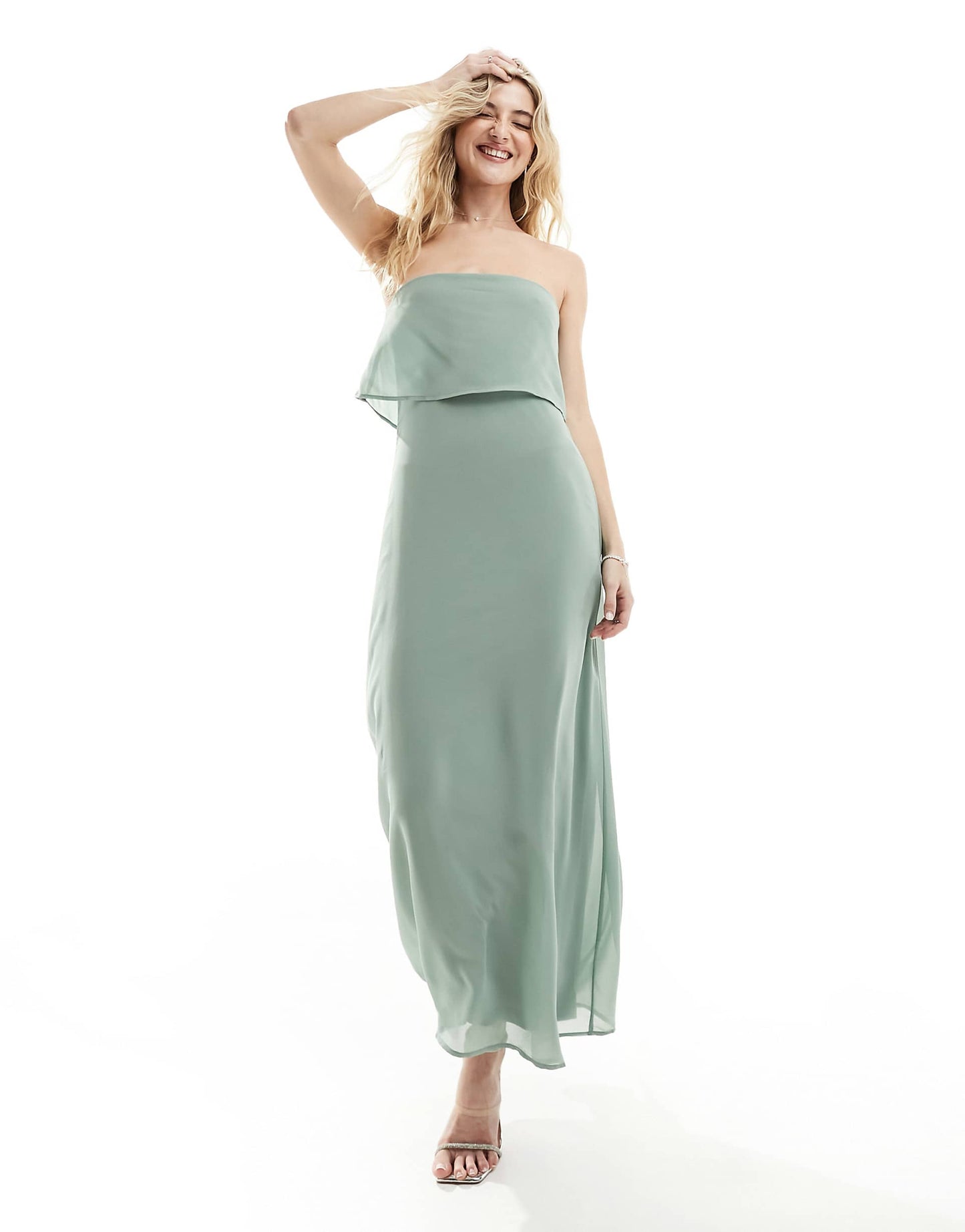 Bandeau Maxi Dress With Straps