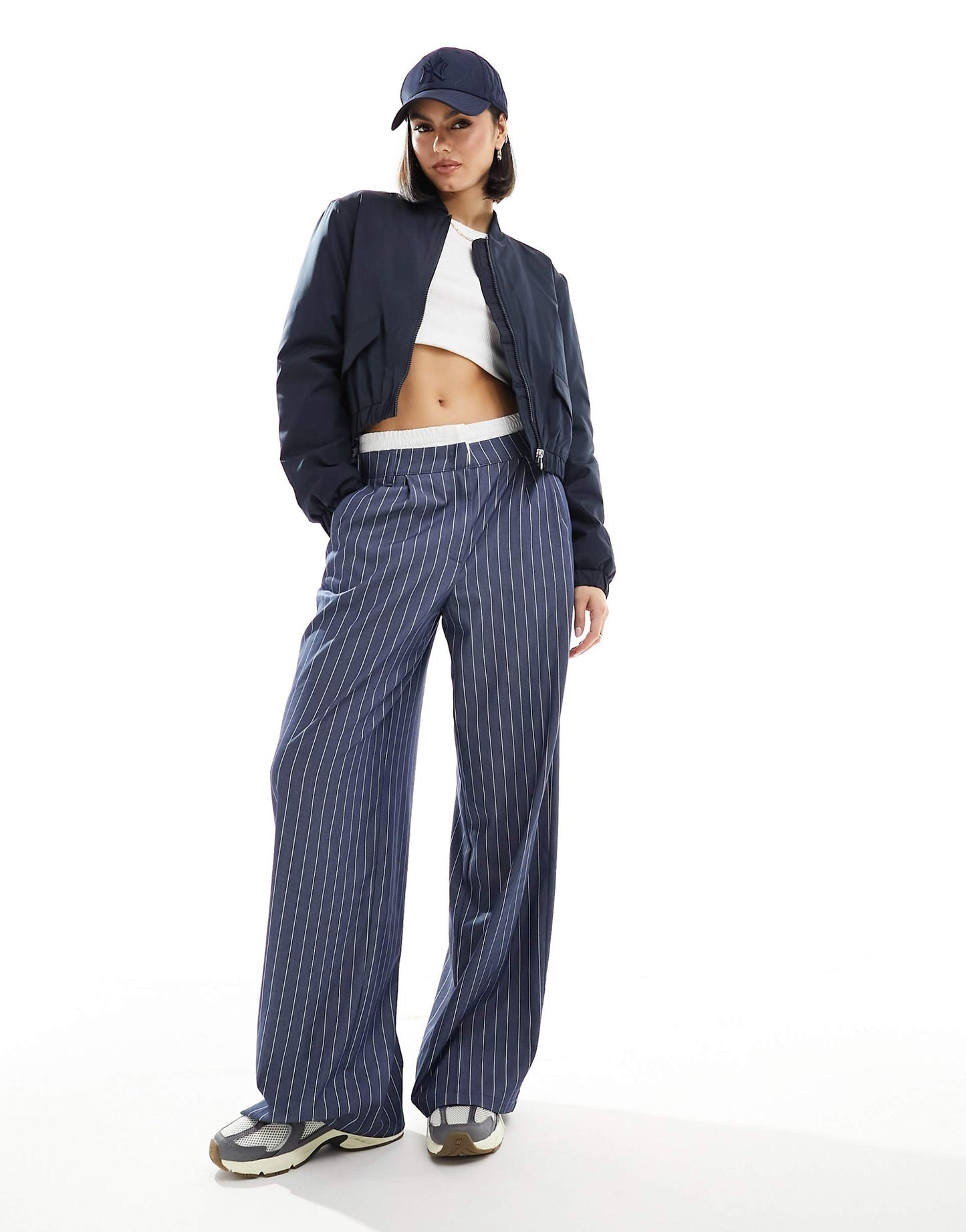 Cropped Padded Bomber Jacket