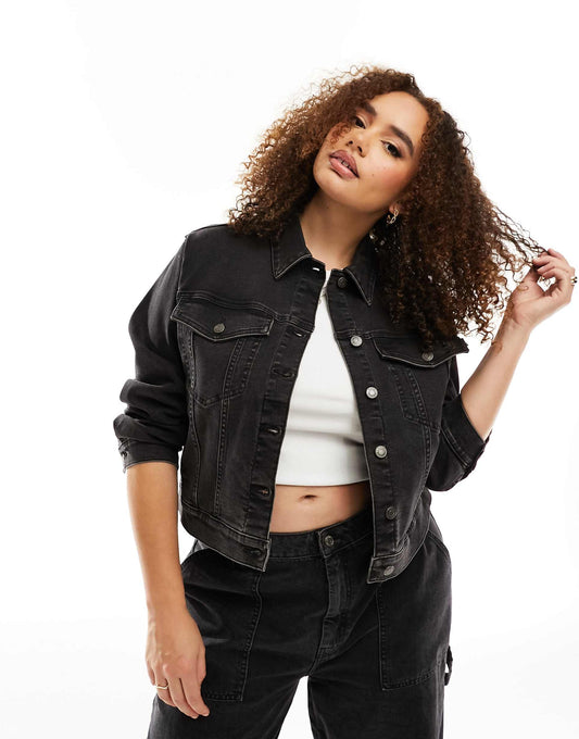 Curve Denim Western Jacket