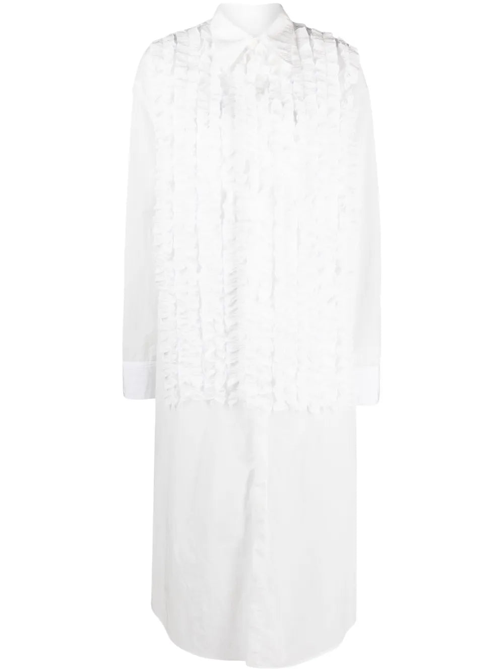 Ruffled Maxi Shirtdress
