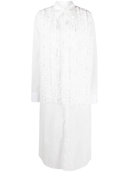 Ruffled Maxi Shirtdress