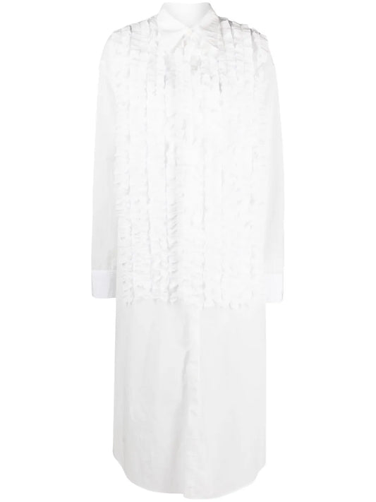 Ruffled Maxi Shirtdress