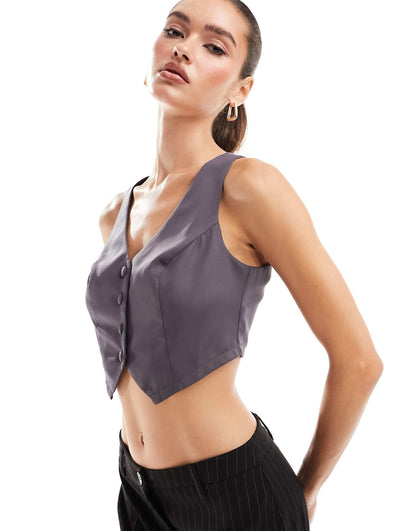 Tailored Cropped Waistcoat