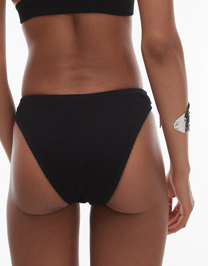 Crinkle High Leg Bikini Bottoms