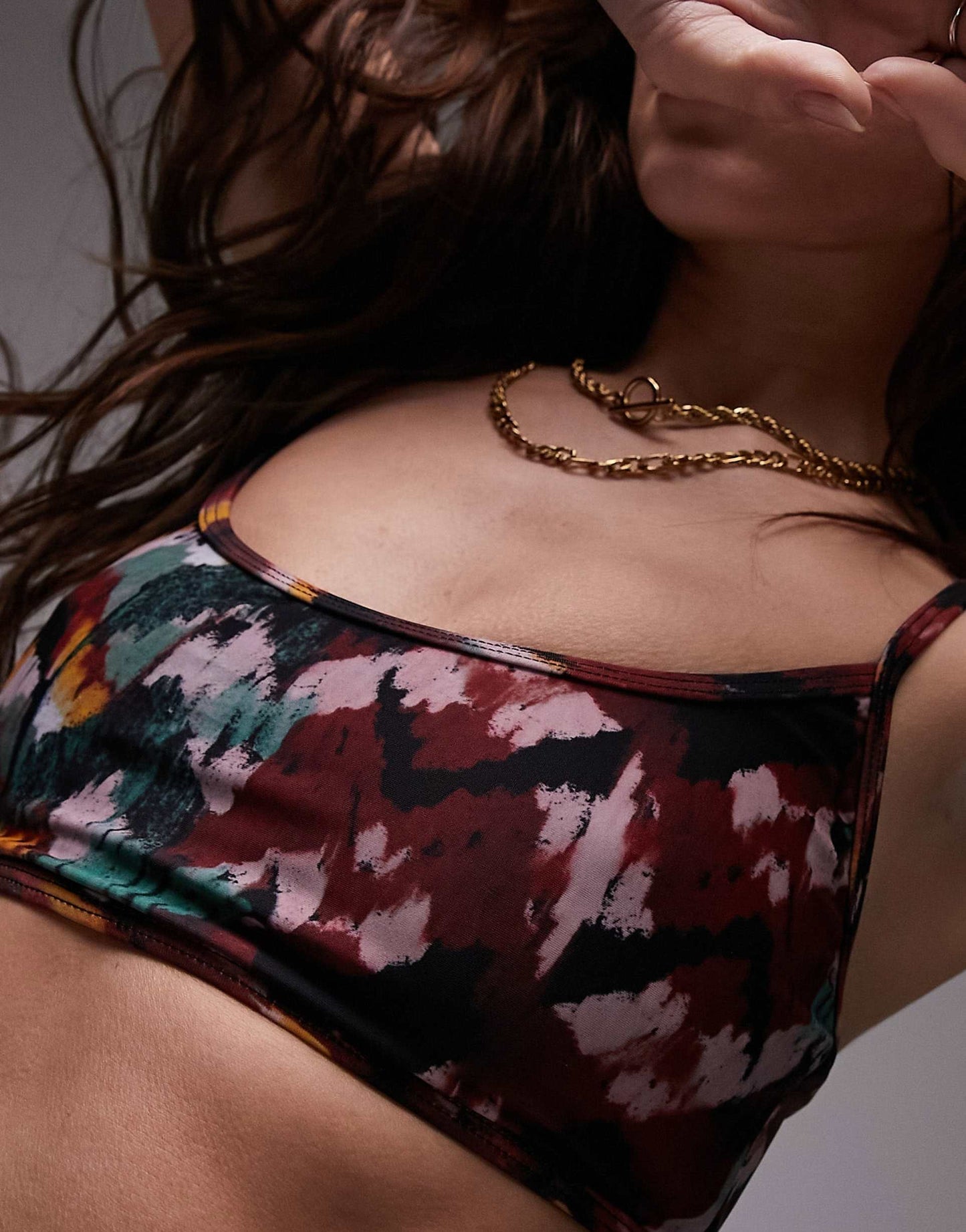 Mix And Match Skinny Scoop Neck Cami Bikini Top