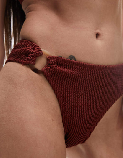 Mix And Match High Waist High Leg Bikini Bottoms With Rings