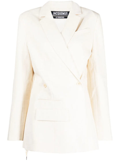 Asymmetric Double-Breasted Blazer