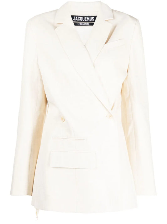 Asymmetric Double-Breasted Blazer